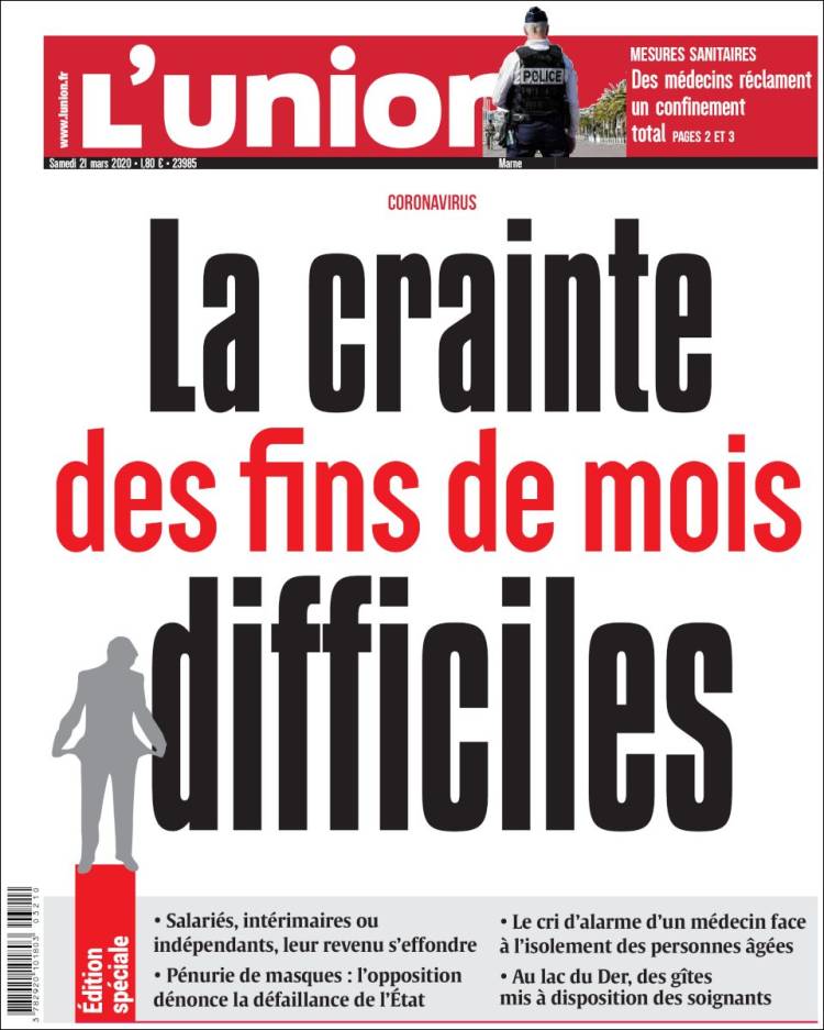 Portada de L'Union (Francia)