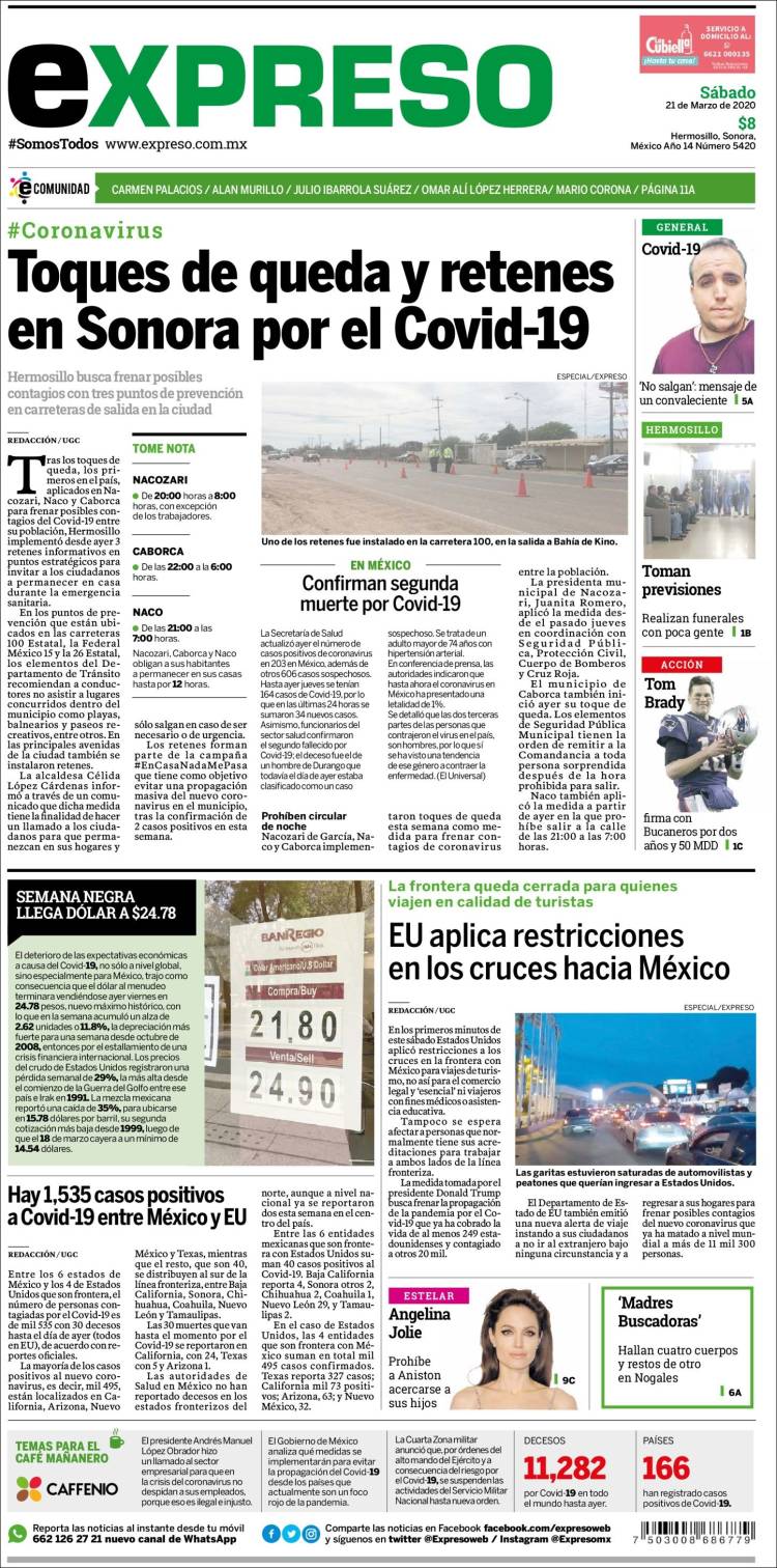 Portada de Expreso (México)