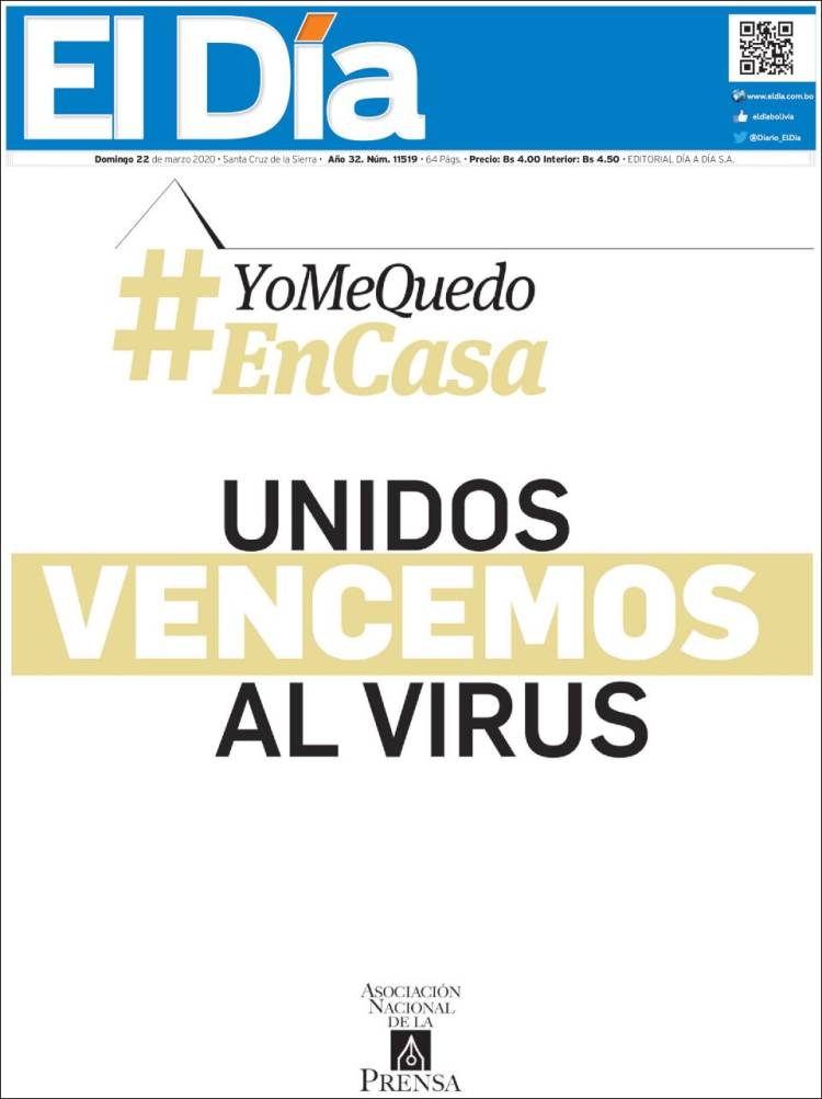 Portada de El Día (Bolivia)