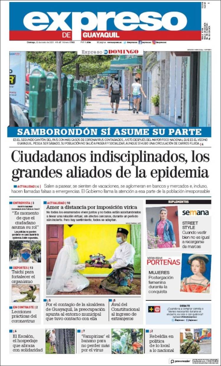 Portada de Expreso (Ecuador)