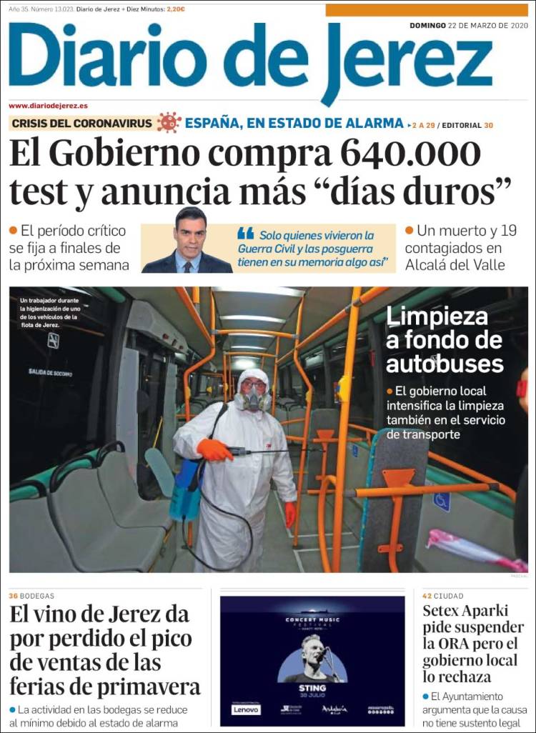 Portada de Diario de Jerez (España)