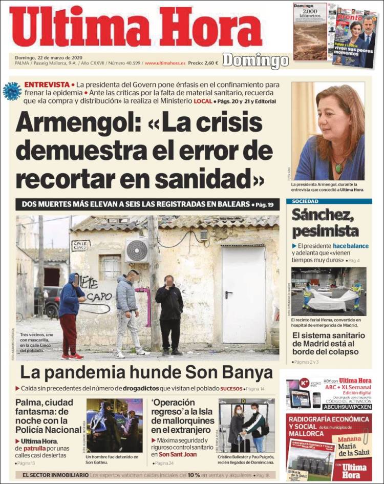 Portada de Última Hora (España)