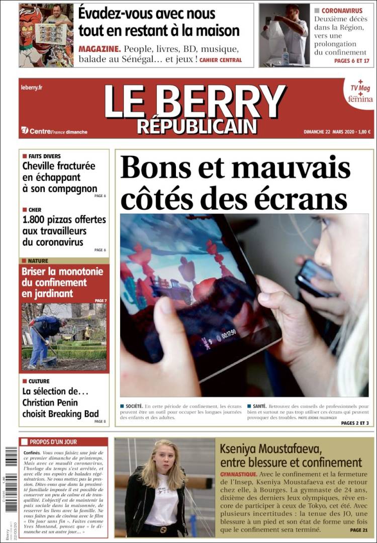 Portada de Berry Republicain (Francia)