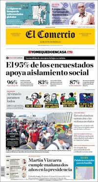 Portada de El Comercio (Perú)