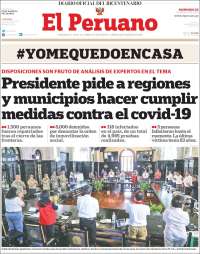 Portada de El Peruano (Perú)