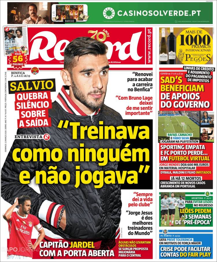 Portada de Record (Portugal)