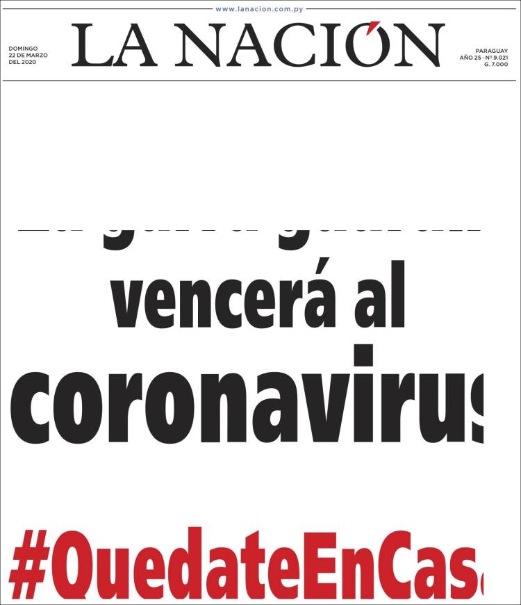 Portada de La Nación (Paraguay)