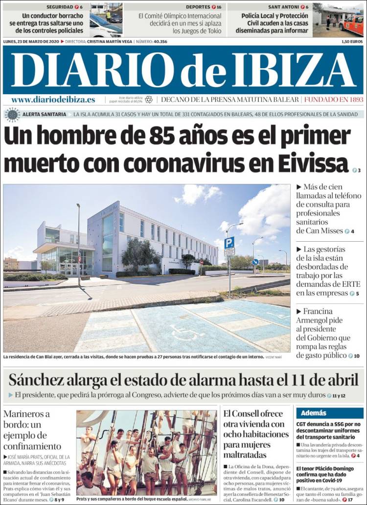 Portada de Diario de Ibiza (España)