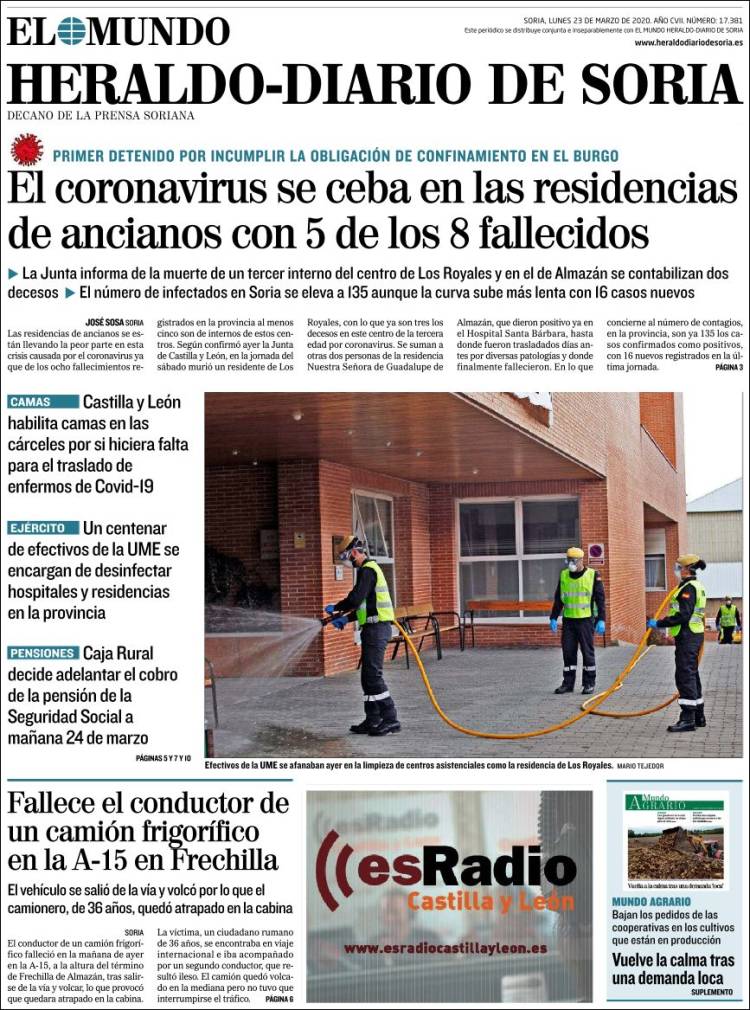 Portada de Diario de Soria (España)