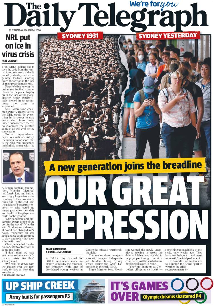 Portada de The Daily Telegraph (Australia)