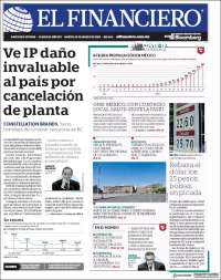 Portada de El Financiero (México)