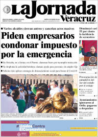 Portada de La Jornada Veracruz (México)