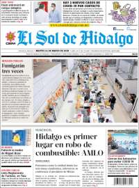 Portada de El Sol de Hidalgo (México)