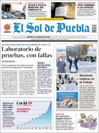 Portada de El Sol de Puebla (México)