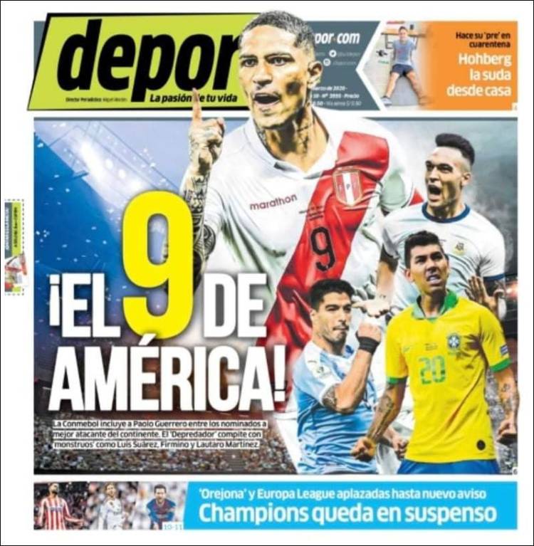 Portada de Depor (Perú)