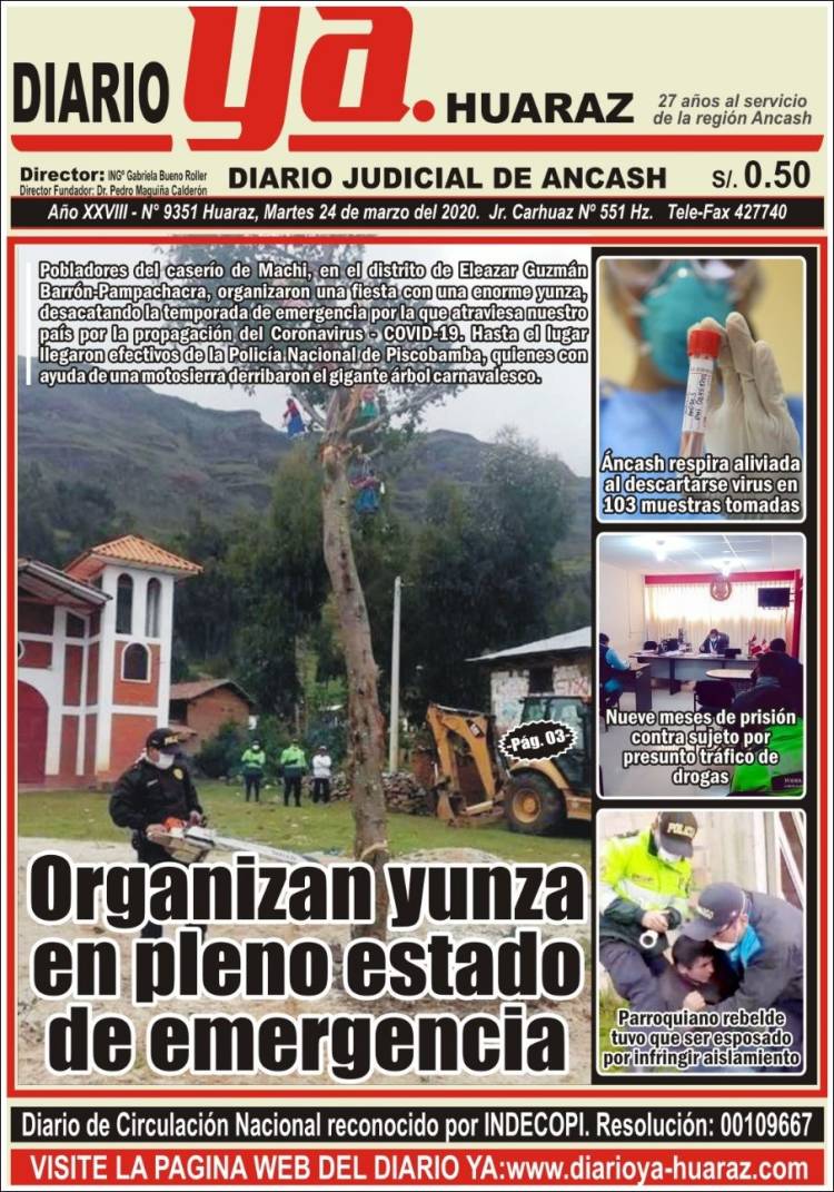 Portada de Diario Ya (Perú)