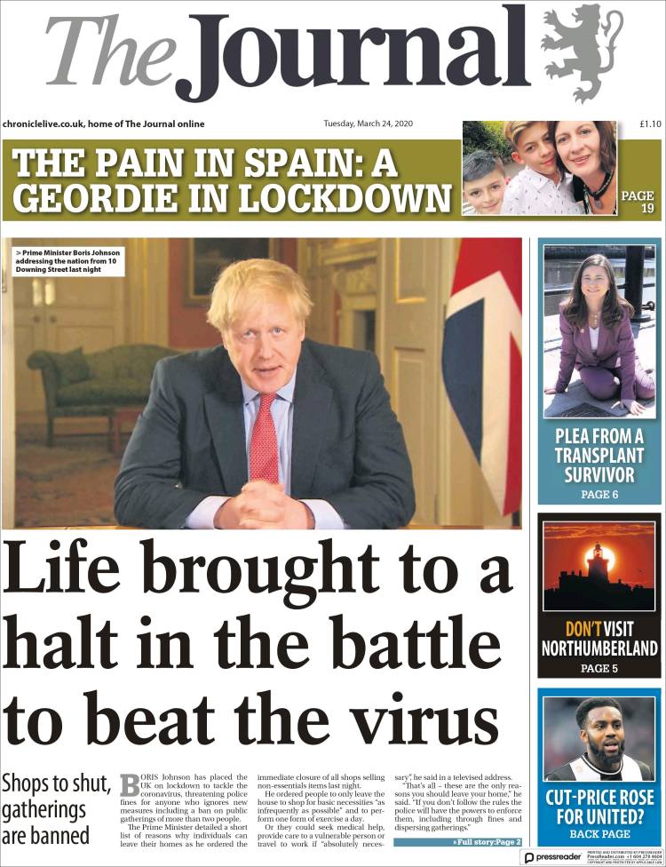 Portada de The Journal (Reino Unido)