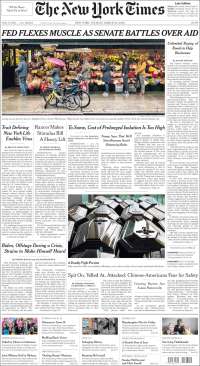 Portada de New York Times (USA)