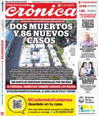 Portada de Crónica (Argentina)