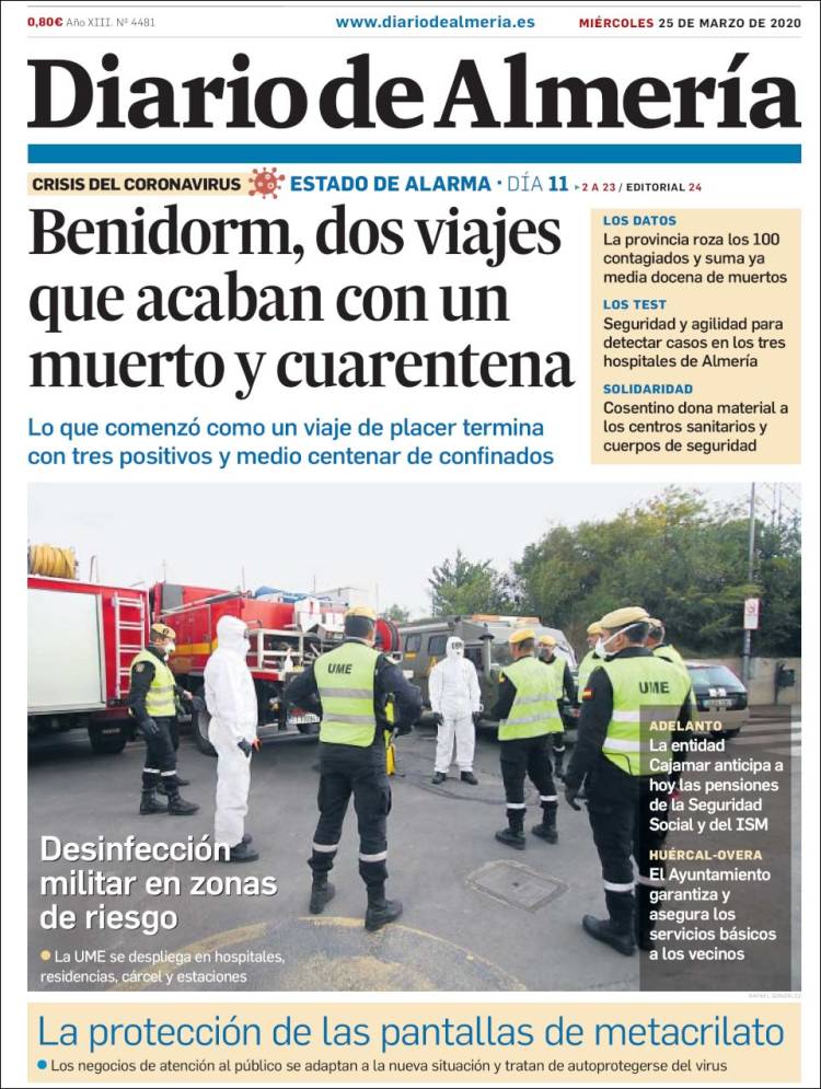 Portada de Diario de Almería (Espa&ntilde;a)