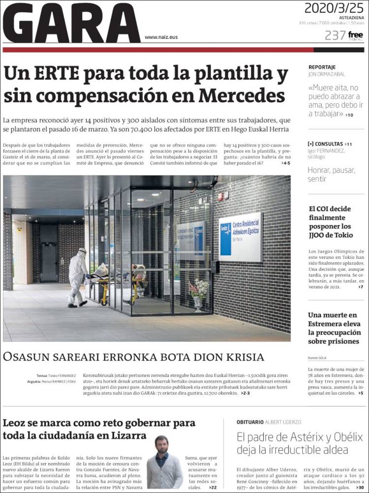 Portada de Gara (Espa&ntilde;a)