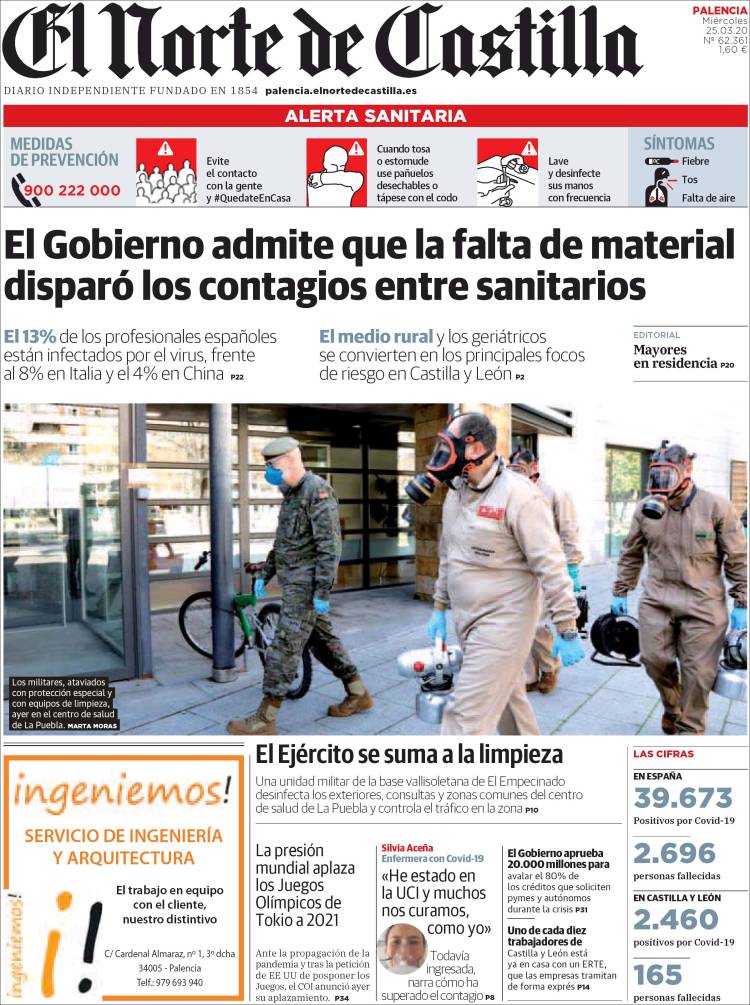 Portada de Norte de Castilla - Palencia (Espa&ntilde;a)