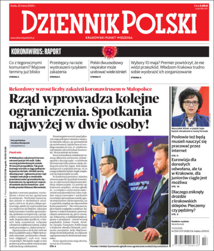 Portada de Dziennik (Polonia)