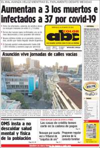 Portada de ABC Color (Paraguay)