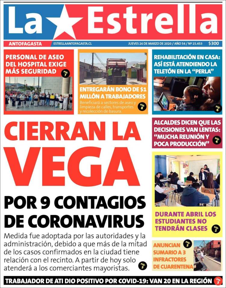 Portada de La Estrella del Norte (Chile)