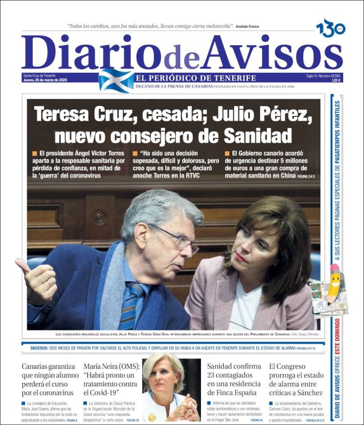 Portada de Diarios de Avisos (Espa&ntilde;a)