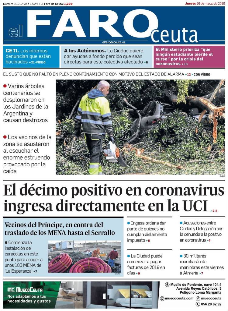 Portada de El Faro de Ceuta (Espa&ntilde;a)