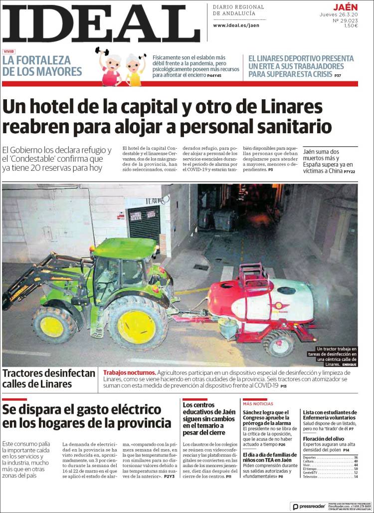 Portada de El Ideal de Jaén (Espa&ntilde;a)