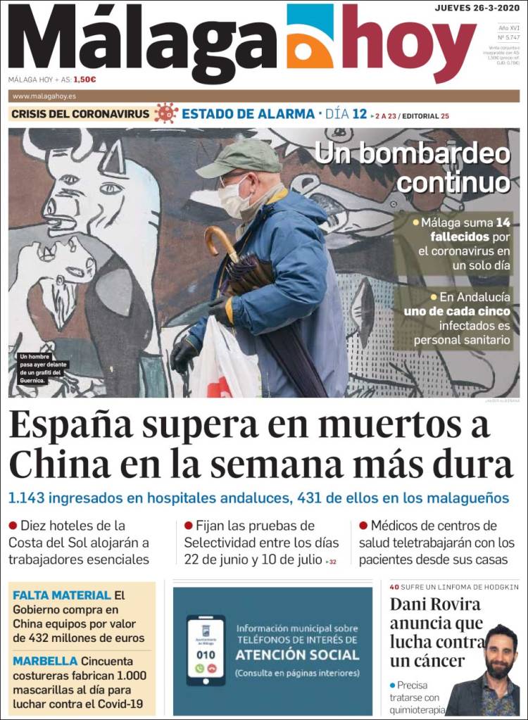 Portada de Málaga Hoy (Espa&ntilde;a)