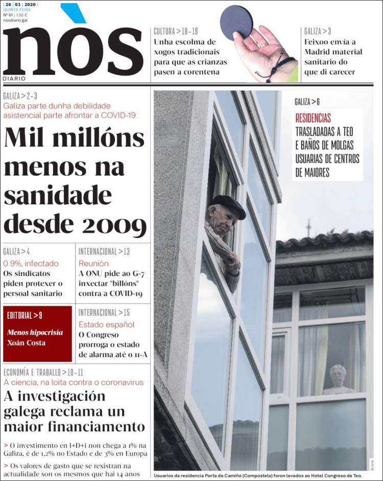 Portada de Nòs Diario (Espa&ntilde;a)