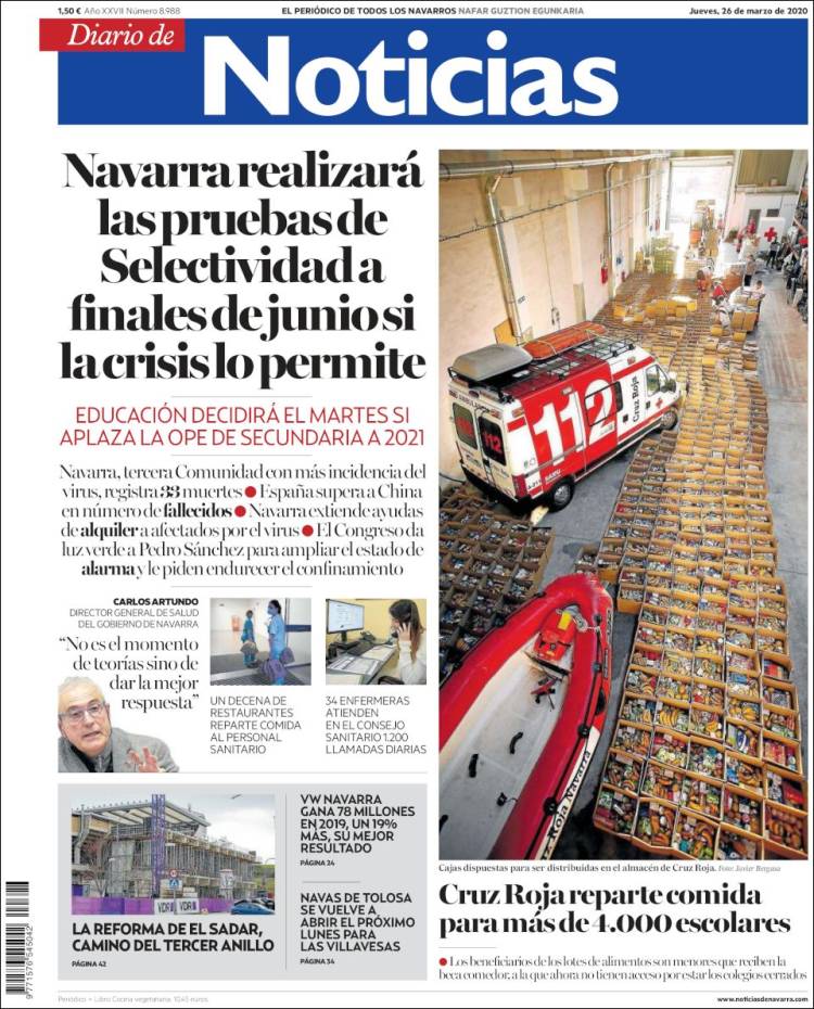 Portada de Noticias de Navarra (Espa&ntilde;a)