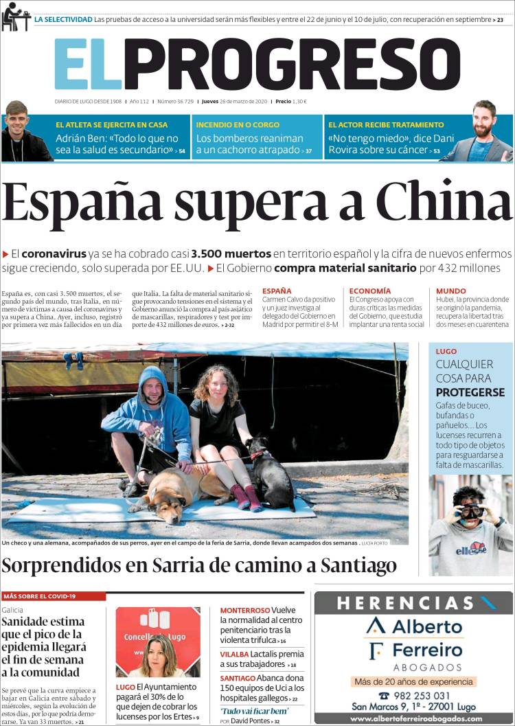 Portada de El Progreso (Espa&ntilde;a)