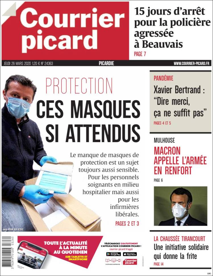 Portada de Courrier Picard (Francia)