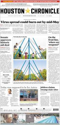 Portada de Houston Chronicle (USA)