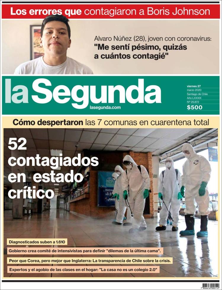 Portada de La Segunda (Chile)