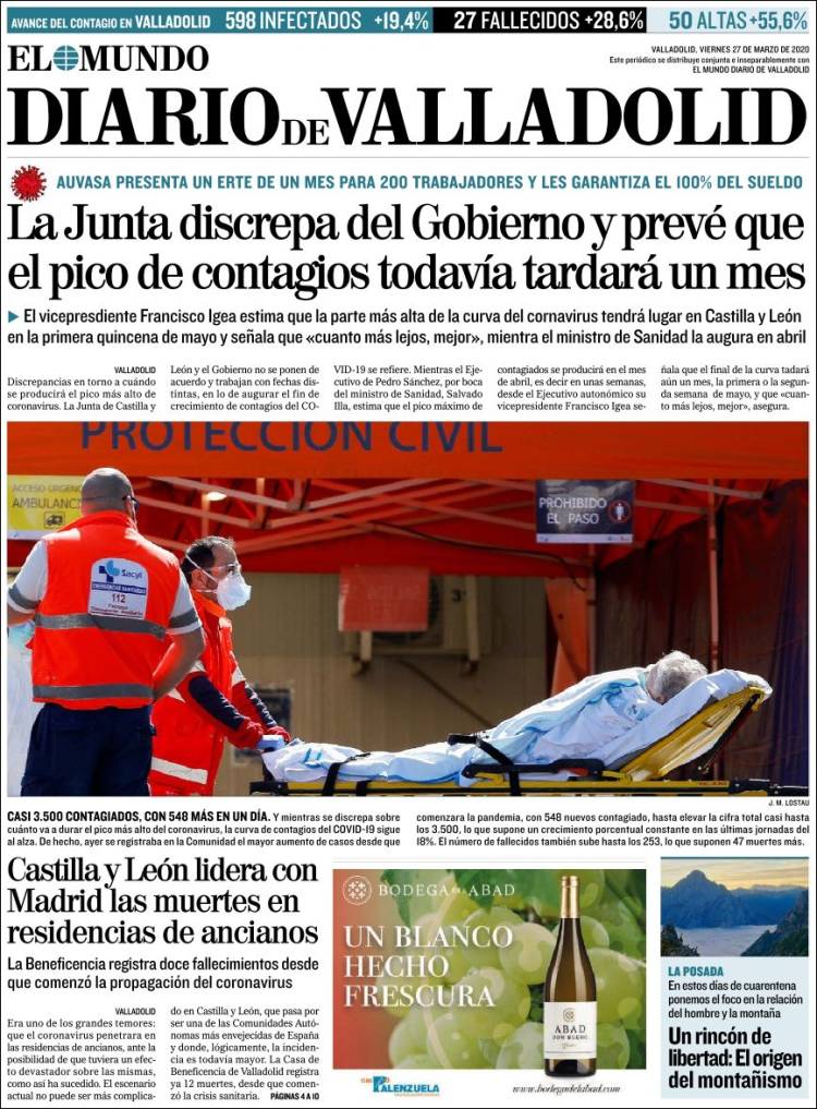 Portada de Diario de Valladolid (Espa&ntilde;a)