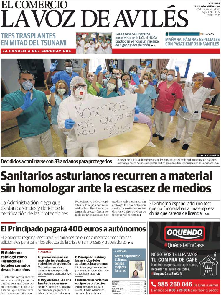 Portada de El Comercio - Avilés (Espa&ntilde;a)