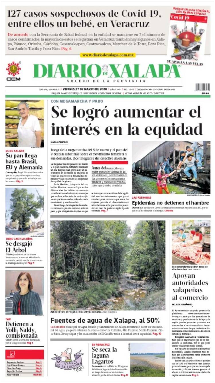 Portada de Diario de Xalapa (México)