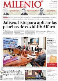 Portada de Milenio - Jalisco (México)