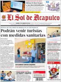 Portada de El Sol de Acapulco (México)