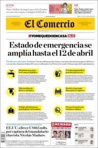 Portada de El Comercio (Perú)