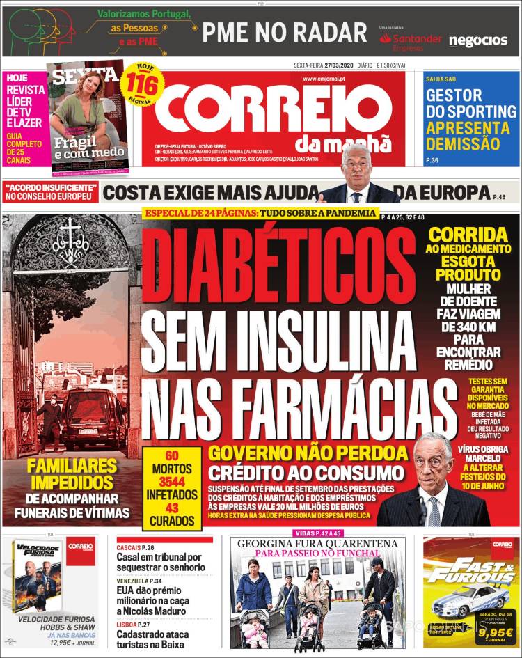 Portada de Correio da Manhã (Portugal)