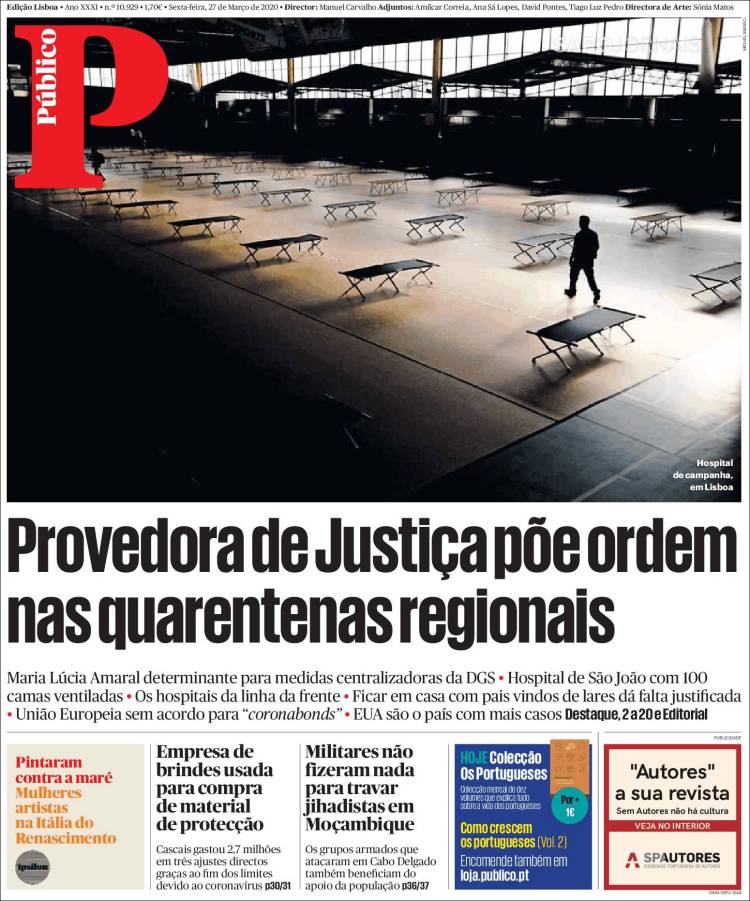 Portada de Público (Portugal)