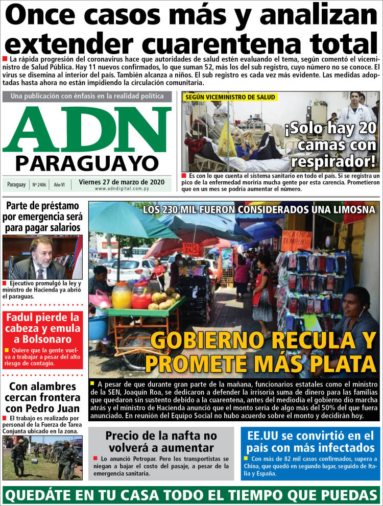 Portada de ADN Paraguayo (Paraguay)