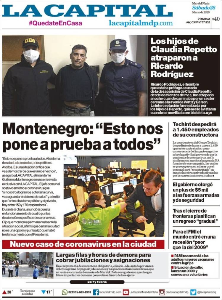 Portada de Diario La Capital - Mar del Plata (Argentina)