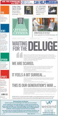 Portada de Ottawa Citizen (Canadá)